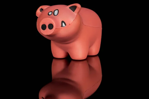 Barevné prasátko z hraček, které má růžovou barvu — Stock fotografie