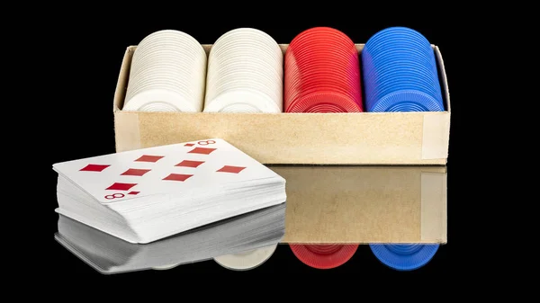 Herramientas necesarias para jugar un juego de poker — Foto de Stock