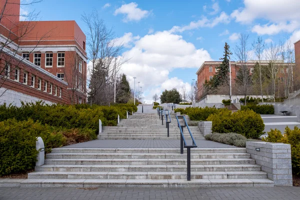 Public stairs on a university campus — Stock Photo, Image