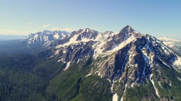Szczyt Górski Górach Idaho Sawtooth Zwany Mcsuknia — Wideo stockowe