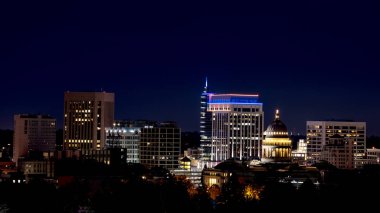 Boise Idaho gece silueti