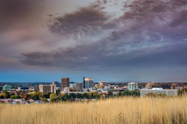 Poranne kolory nad miastem Boise Skyline — Zdjęcie stockowe