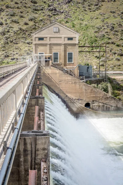 Bendungan Doiversion Sungai Boise di Idaho dengan air yang tinggi — Stok Foto