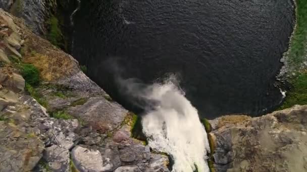 View Palouse Falls Looking Pan River Stream — Stock Video