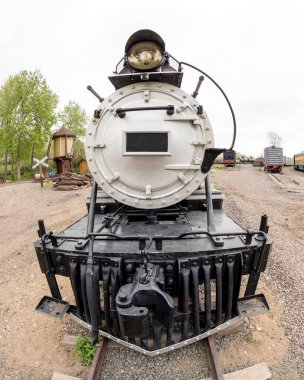 Eski siyah beyaz tren motoru