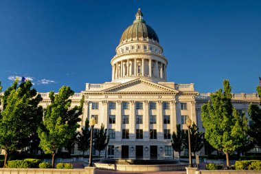 Utah Eyalet Başkenti 'nde sabah güneşi.