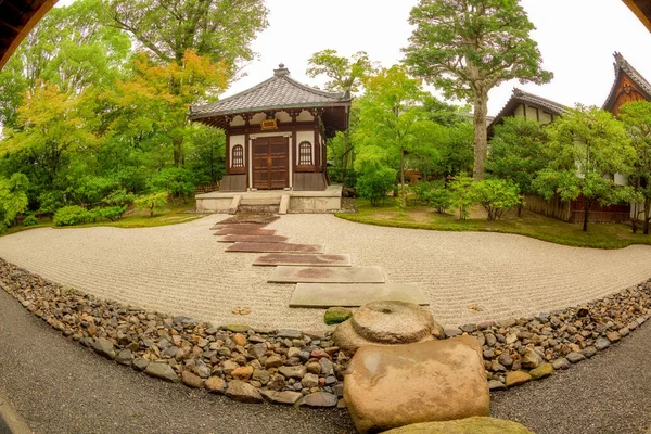 Beau Jardin Japonais Avec Bâtiment — Photo
