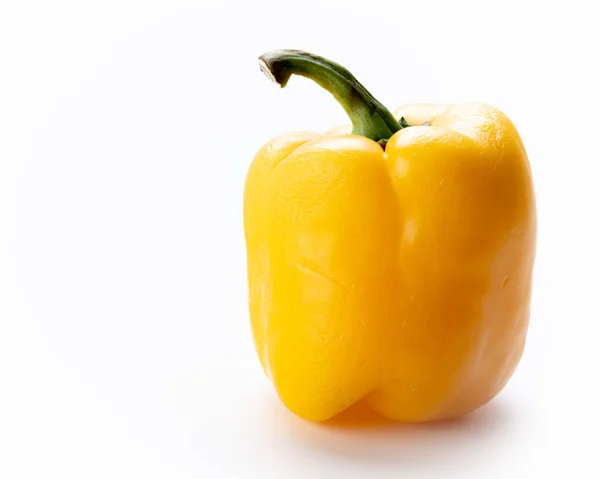 Légumes Poivre Couleur Jaune Sur Fond Blanc — Photo