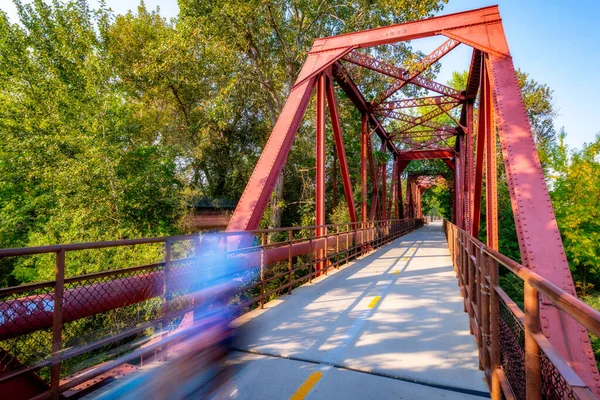 Puente Estructura Metálica Lujo Con Puente Individual Que Cruza — Foto de Stock