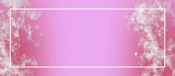 Банерне Зображення Димом Рожевому Фоні Дизайну — стокове фото