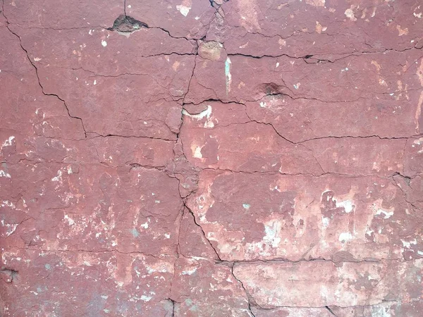 eski kırmızı kırık beton duvar