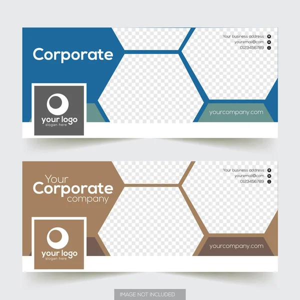 Corporate Facebook Timeline Cover Template — Stock Vector