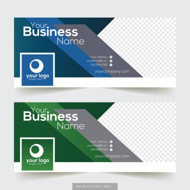Facebook kapak şablonu metin ve şirket logosu için yer ile renkli vektör çizim