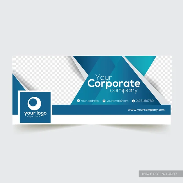 Facebook kapak şablonu metin ve şirket logosu için yer ile renkli vektör çizim