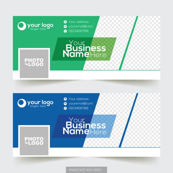 Facebook kapak şablonu metin ve şirket logosu için yer ile renkli vektör çizim