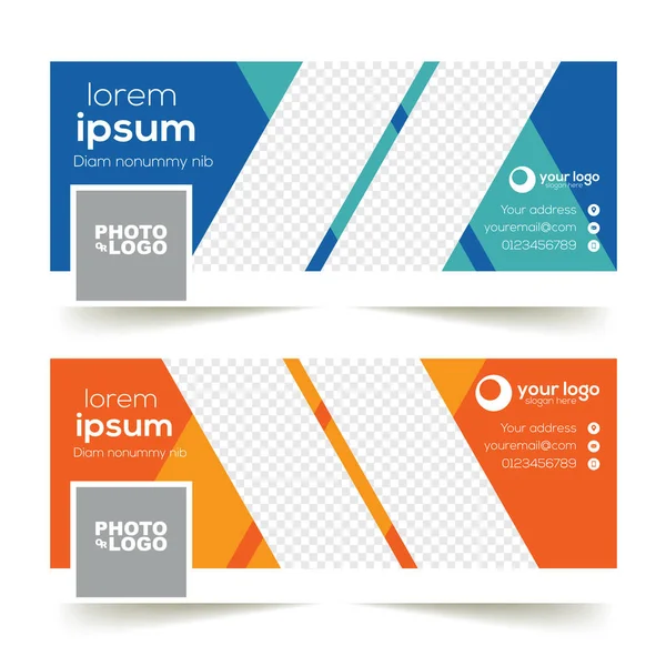 Facebook kapak şablonu metin ve şirket logosu için yer ile renkli vektör çizim