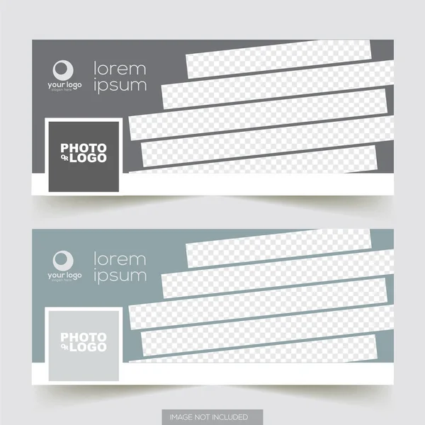 Facebook kapak şablonu metin ve şirket logosu için yer ile renkli vektör çizim