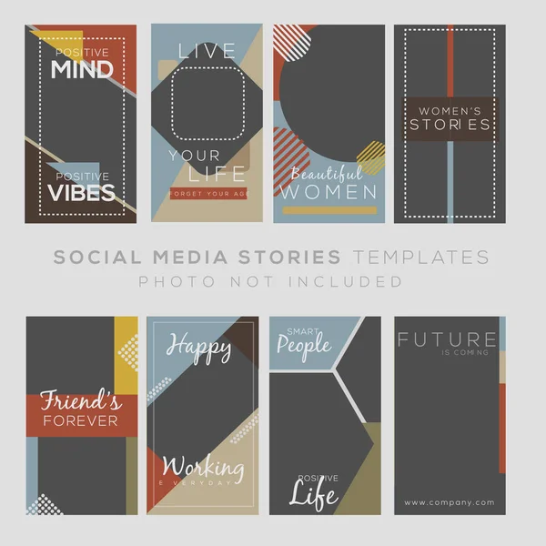 Sosyal medya arka plan şablonları renkli vektör çizim