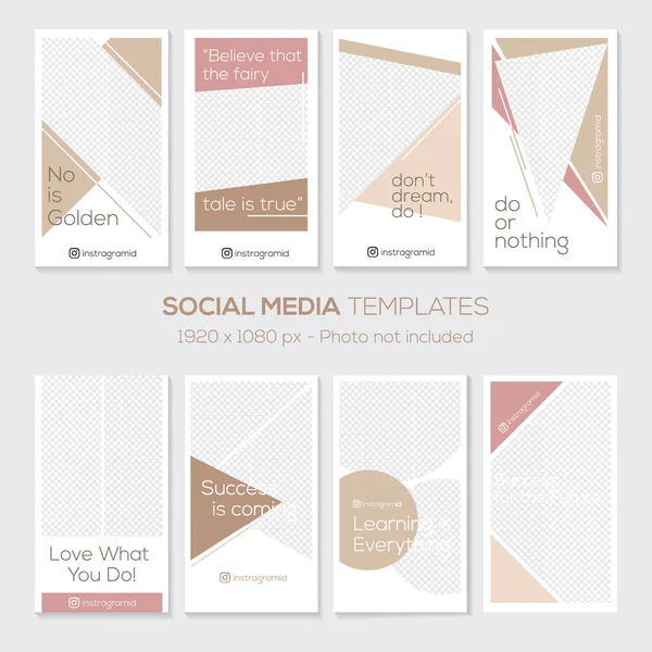 Sosyal medya arka plan şablonları renkli vektör çizim