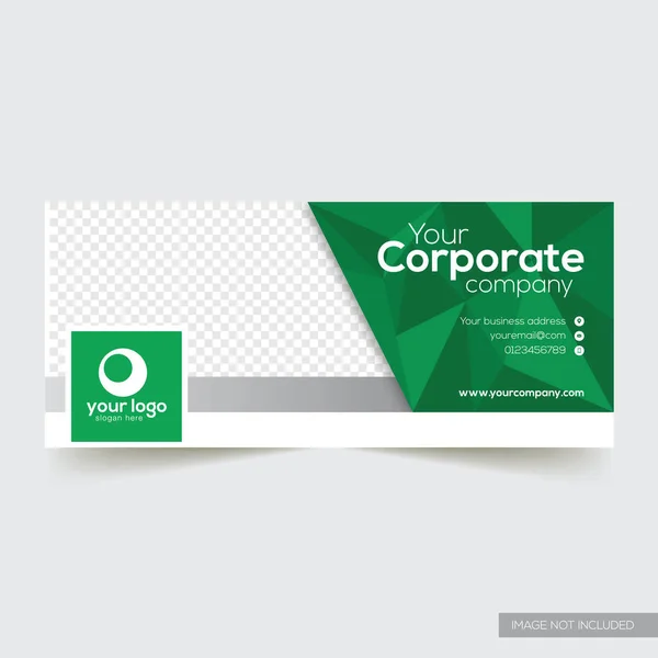 Colorful Vector Illustration Facebook Cover Template Place Text Company Logo — Stock Vector