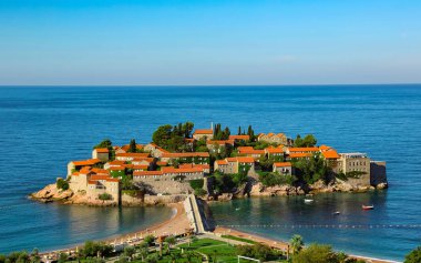 Üstten Görünüm Sveti Stefan