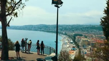 Milan İtalya - 05.04.2016: Nice, Fransa için havadan görünümü