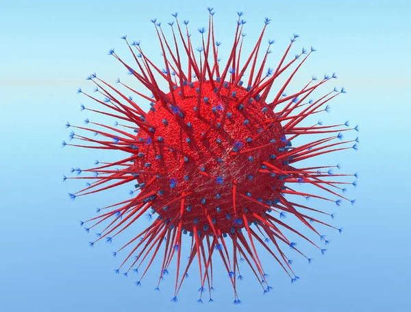 Covid Brilhante Com Belas Cores Destaques Covid Conceito Virologia Rendering — Fotografia de Stock