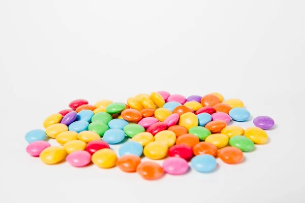 Pile of colorful sweets candies - side view. — Stock Photo, Image