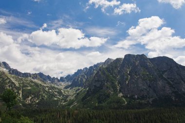 Dağı'nda kar ile yüksek Tatras-Slovakya.