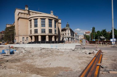 Bratislava, Slovakya, 7. Mayıs, 2015 : Stefanik'in sokağının yeniden inşası.
