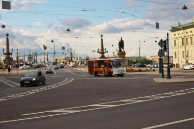 St. Petersburg, Rusya - 6 Temmuz 2019: Marshrutka