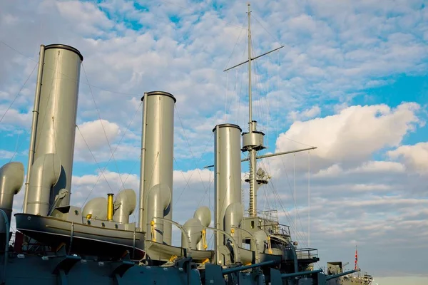 St. Petersburg, Russia - July 6, 2019: cruiser Aurora — Stock Photo, Image