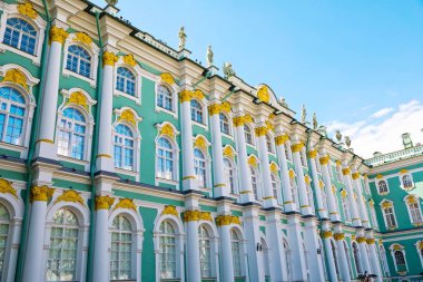 St. Petersburg, Rusya - 7 Temmuz 2019 : Hermitage Müzesi