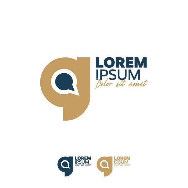 G letter speech bubble logo design