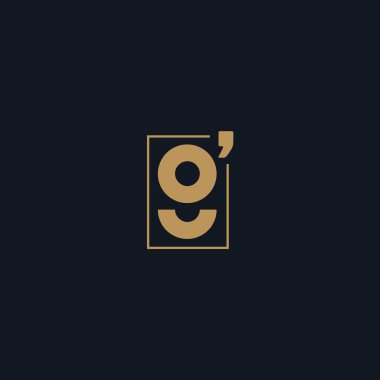 Altın 8 şekil logo tasarımı