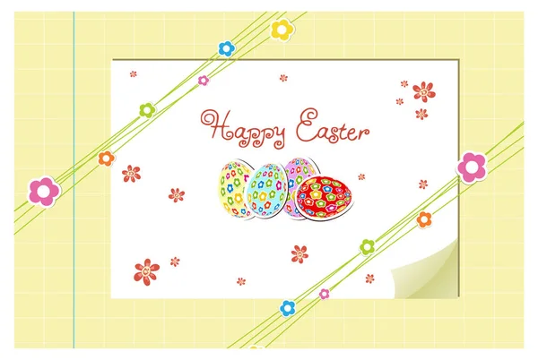 Happy holiday Easter day card vintage egg with flowers vector illustration graphic design