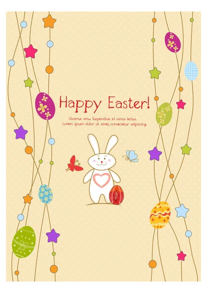 Happy holiday Easter day card vintage egg with flowers vector illustration graphic design