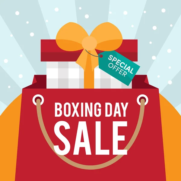 Happy Boxing day sale design with gift boxes , shopping holiday big savings, December 26th