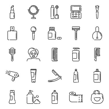 Güzellik ikonları paketi. Ayrı semboller koleksiyonu. 