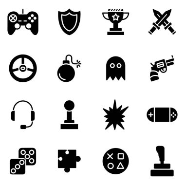 Oyun simgeleri paketi. Ayrı semboller koleksiyonu  