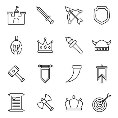 Ortaçağ simgeleri. Ayrı semboller koleksiyonu 