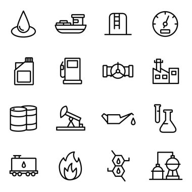 Yağ ikonları. Ayrı semboller koleksiyonu 