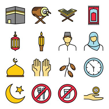 Ramazan ikonları. Ayrı semboller koleksiyonu 