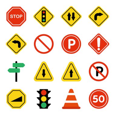 Sokak simgeleri paketi. Ayrı semboller koleksiyonu 