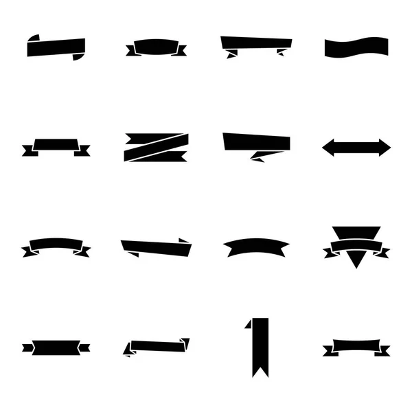 Emballez Les Icônes Bannière Collection Symboles Isolés — Image vectorielle