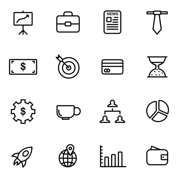 Пакунок Ділових Іконок Колекція Ізольованих Символів — стоковий вектор