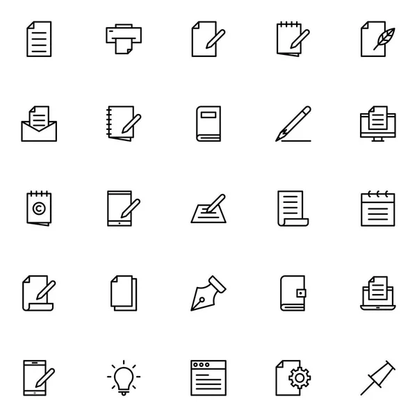Copywriting Icons Pack Coleção Símbolos Isolados — Vetor de Stock