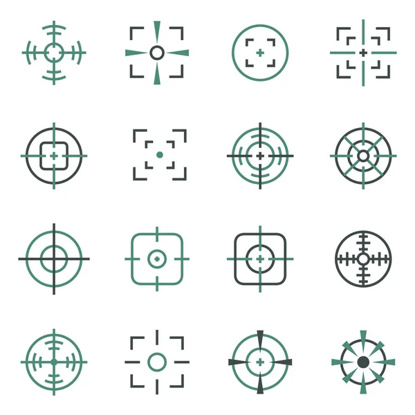 Fadenkreuz Symbole Packen Vereinzelte Symbolsammlung — Stockvektor