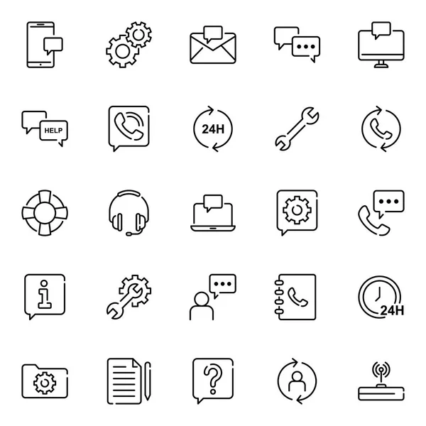 Пакет Піктограм Підтримки Клієнтів Колекція Ізольованих Символів — стоковий вектор