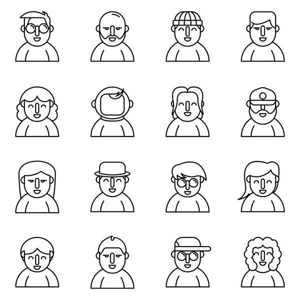 İnsanların simgeleri toplanır. Ayrı semboller koleksiyonu 